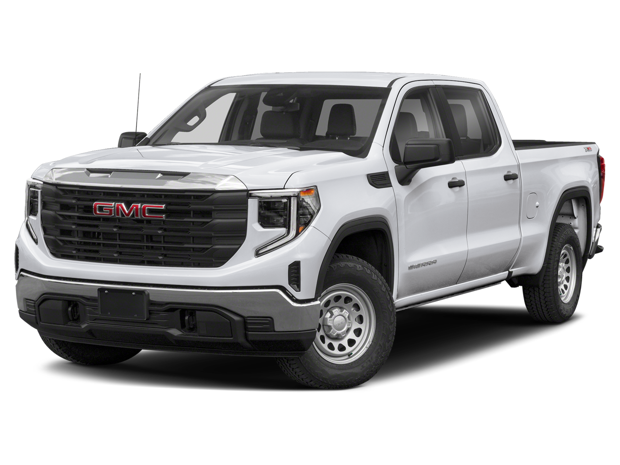 2023 GMC Sierra 1500 Denali in White Frost Tricoat — front three-quarter view