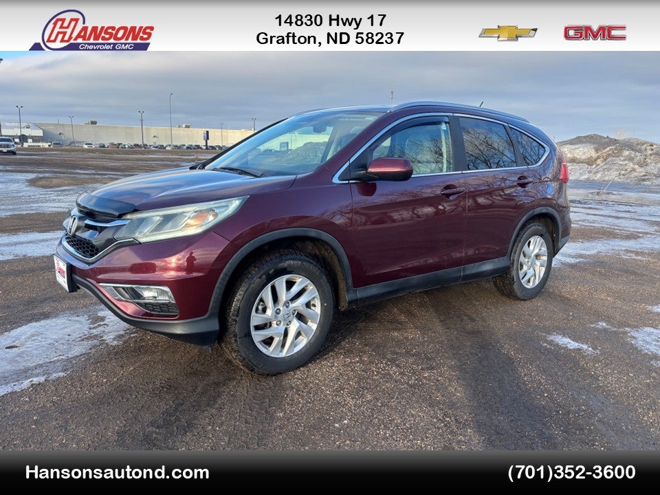 2015 Honda CR-V EX-L in Maroon — front three-quarter view
