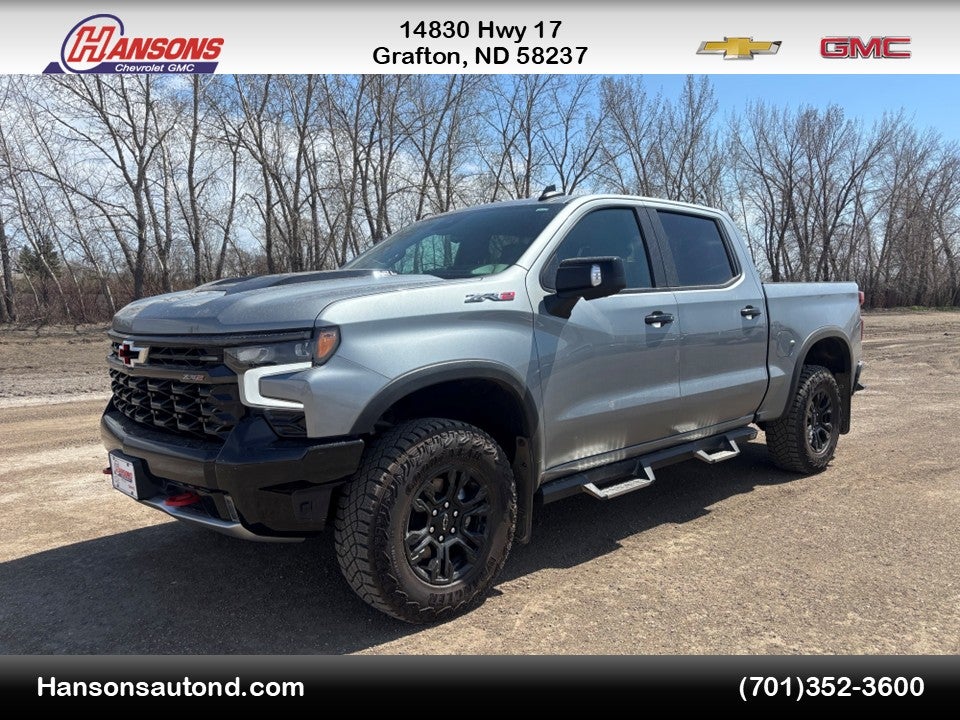 2023 Chevrolet Silverado 1500 ZR2 in Sterling Gray Metallic — front three-quarter view